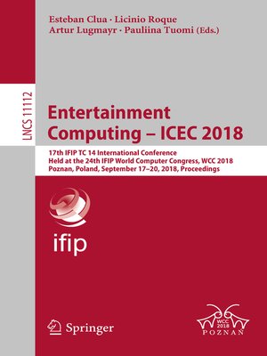 cover image of Entertainment Computing – ICEC 2018